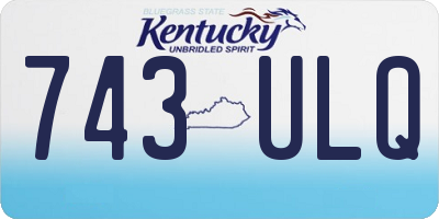 KY license plate 743ULQ
