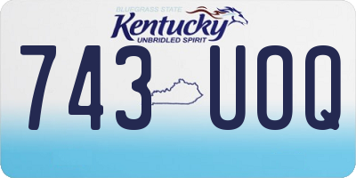 KY license plate 743UOQ