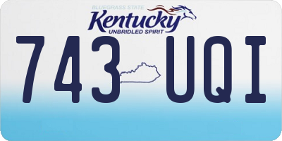 KY license plate 743UQI