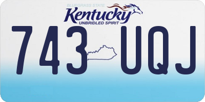 KY license plate 743UQJ