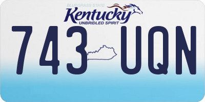 KY license plate 743UQN