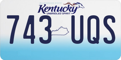 KY license plate 743UQS