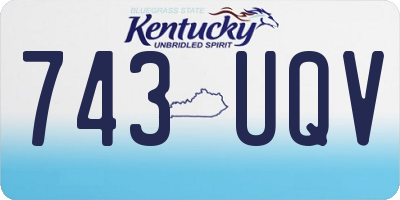 KY license plate 743UQV