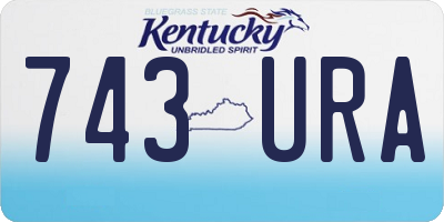 KY license plate 743URA