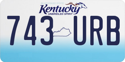 KY license plate 743URB