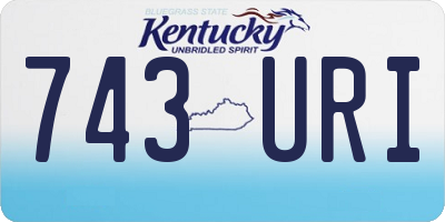 KY license plate 743URI