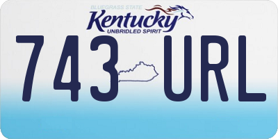 KY license plate 743URL