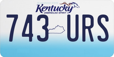 KY license plate 743URS