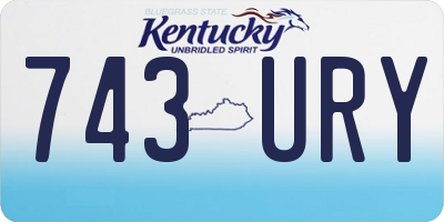 KY license plate 743URY