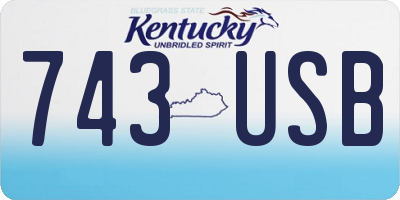 KY license plate 743USB