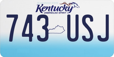 KY license plate 743USJ