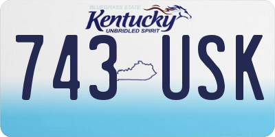KY license plate 743USK