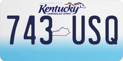 KY license plate 743USQ