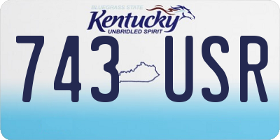 KY license plate 743USR