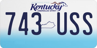 KY license plate 743USS