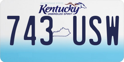 KY license plate 743USW