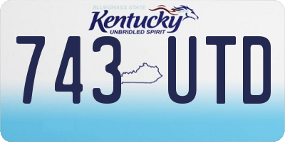 KY license plate 743UTD