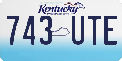 KY license plate 743UTE