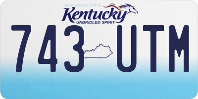 KY license plate 743UTM