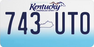 KY license plate 743UTO
