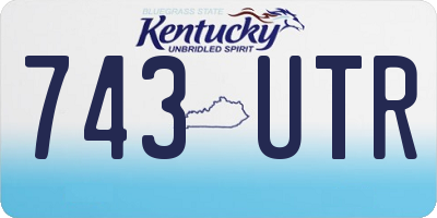 KY license plate 743UTR