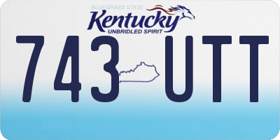 KY license plate 743UTT