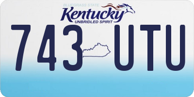 KY license plate 743UTU