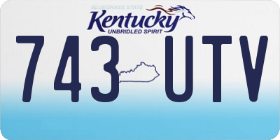 KY license plate 743UTV