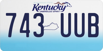KY license plate 743UUB
