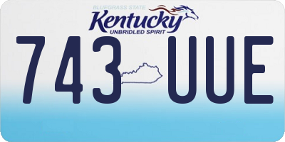 KY license plate 743UUE