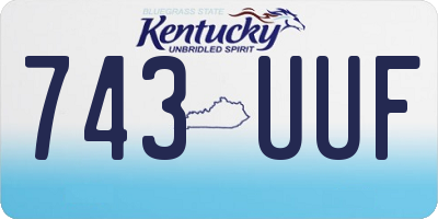 KY license plate 743UUF