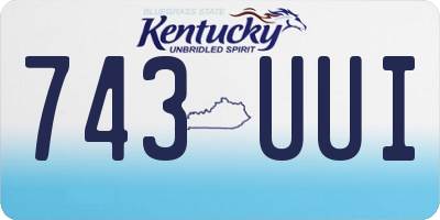 KY license plate 743UUI