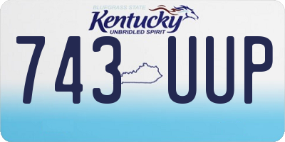 KY license plate 743UUP