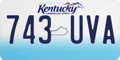 KY license plate 743UVA