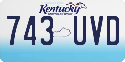 KY license plate 743UVD
