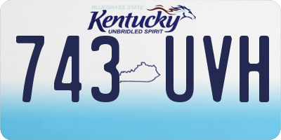 KY license plate 743UVH