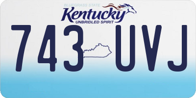KY license plate 743UVJ