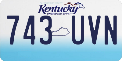 KY license plate 743UVN