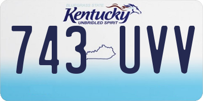 KY license plate 743UVV