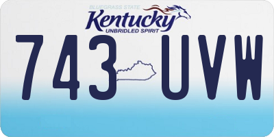 KY license plate 743UVW