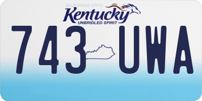KY license plate 743UWA