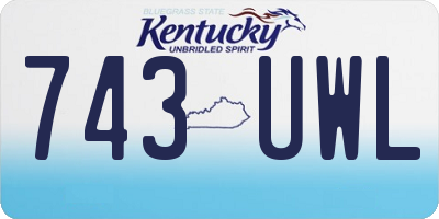 KY license plate 743UWL