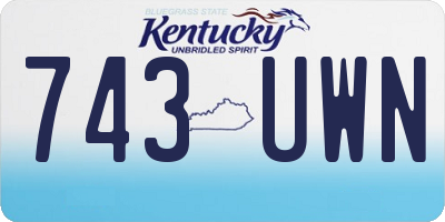 KY license plate 743UWN