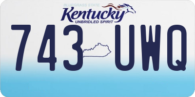 KY license plate 743UWQ