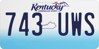 KY license plate 743UWS