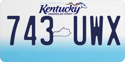 KY license plate 743UWX