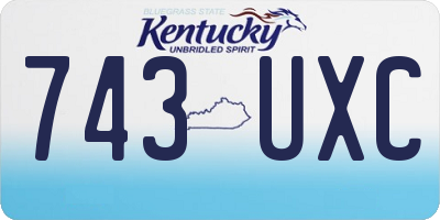 KY license plate 743UXC