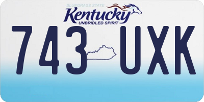 KY license plate 743UXK