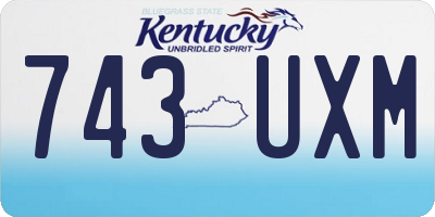 KY license plate 743UXM
