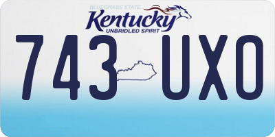 KY license plate 743UXO